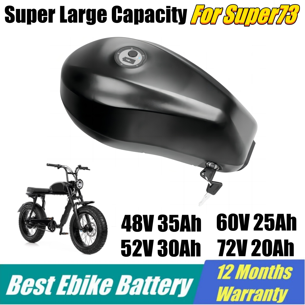 Super73 Ebike Battery Replacem - огляд і ціна 60V 30Ah 21700 Battery Pack