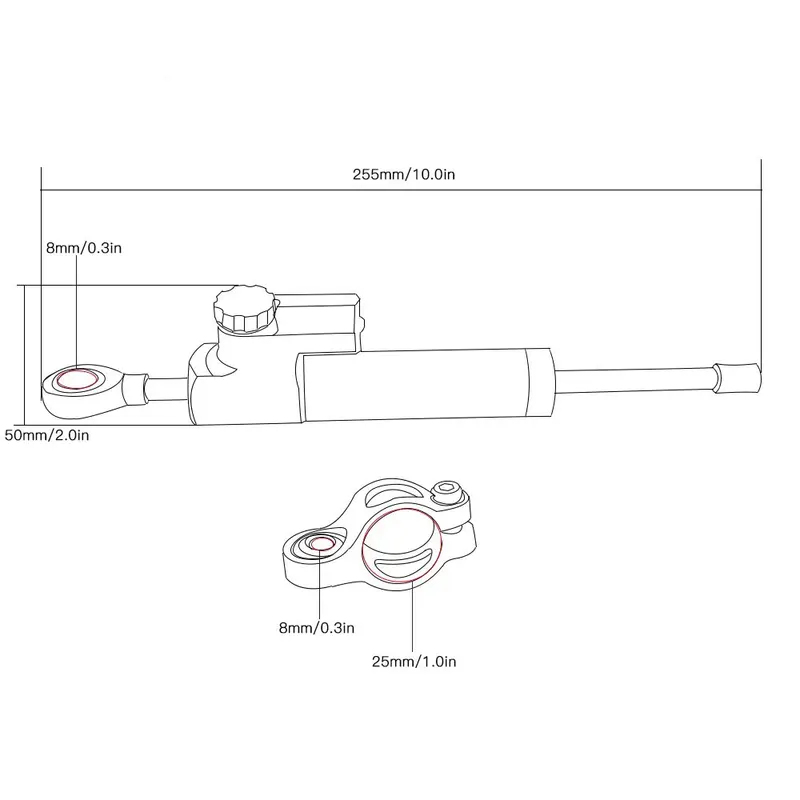 For Honda CB900F Hornet CB919  - огляд і ціна Steering Damper Stabilizer Kit Cnc