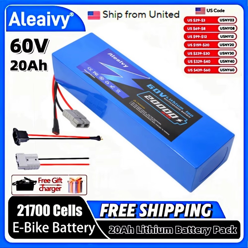 Aleaivy 60V 20Ah 30Ah 21700 Li - огляд і ціна 60V 30Ah 21700 Battery Pack