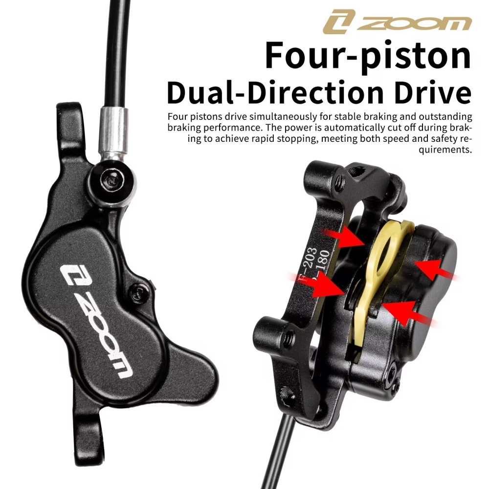 ZOOM HB-890E 4-Piston Hydrauli - огляд і ціна Zoom Hydraulic Brake 4 Piston E-Scooter