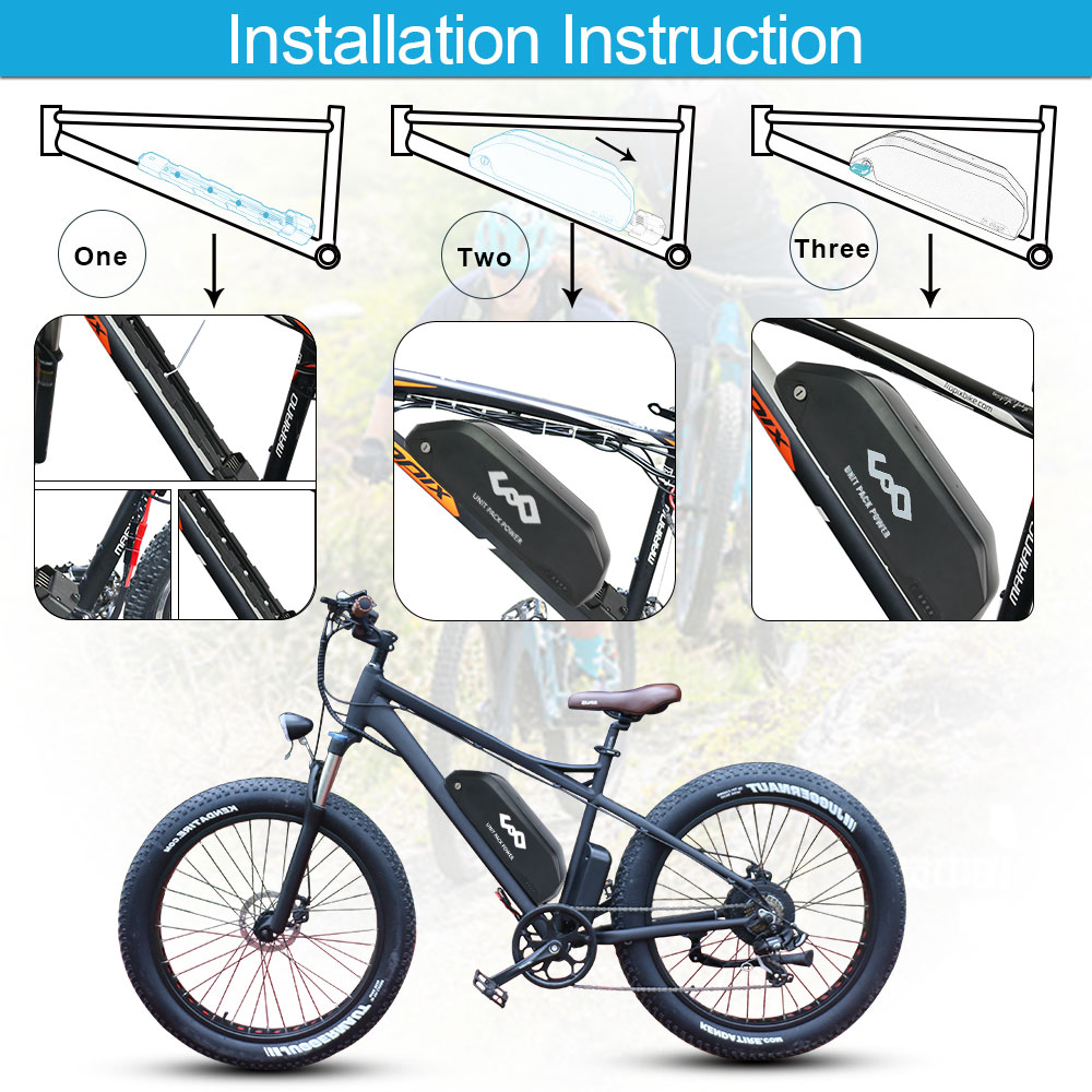52V 25AH  Downtube EBike Batte - огляд і ціна 60V 30Ah 21700 Battery Pack