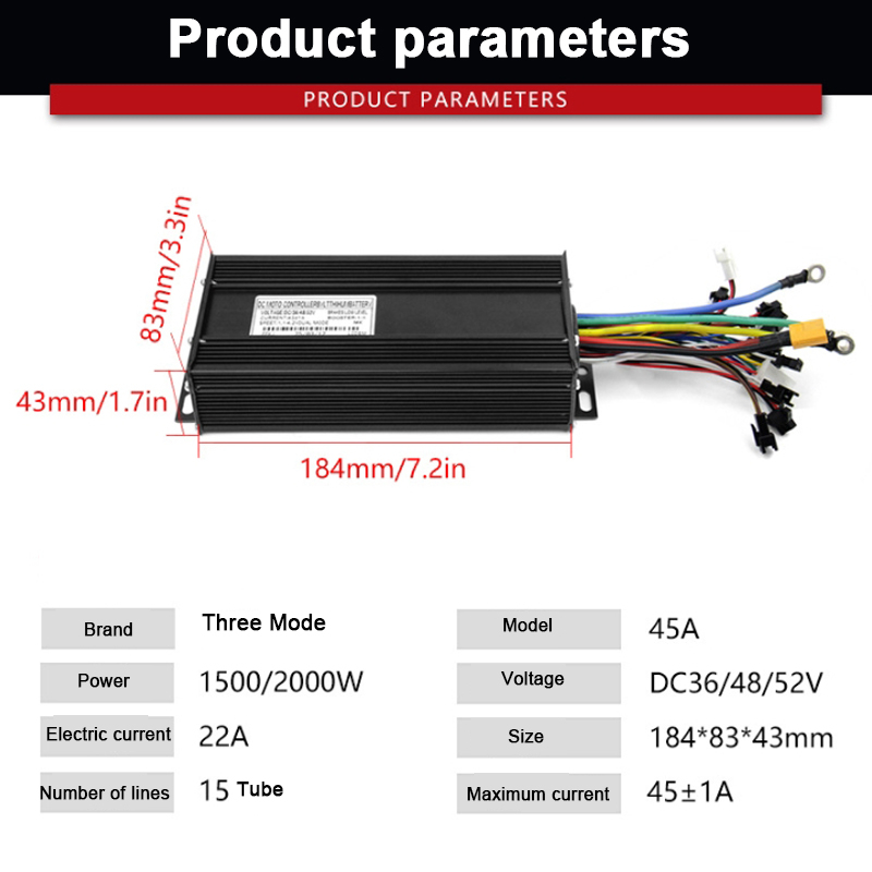 15-Tube Three Mode 45A SineWav - огляд і ціна 72V 45A Dual Controller