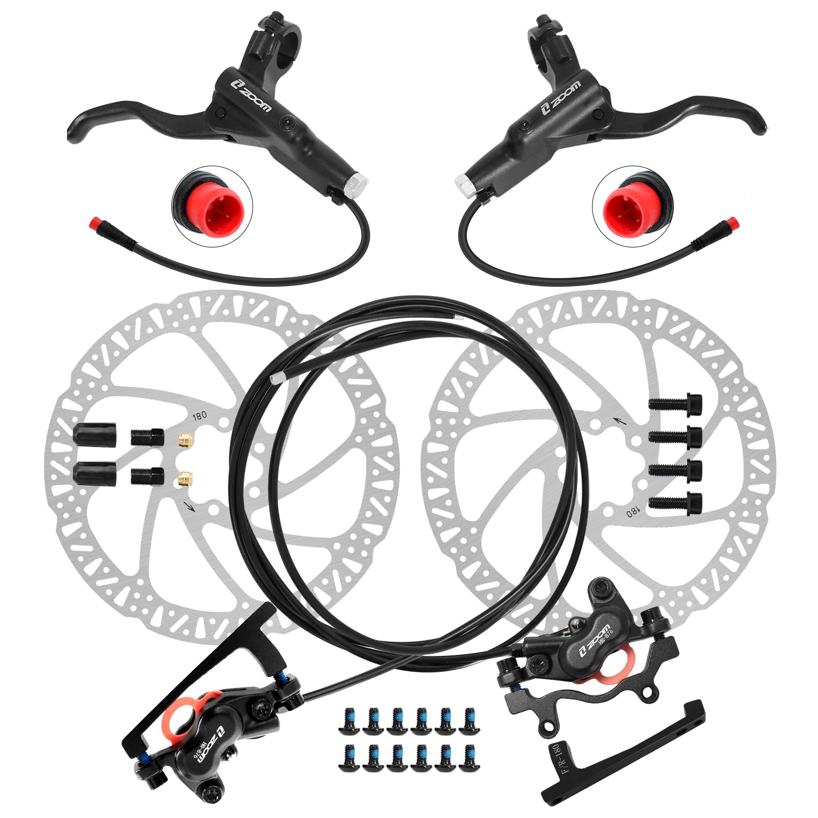 ZOOM HB876E Hydraulic Disc Bra - огляд і ціна Zoom Hydraulic Brake 4 Piston E-Scooter